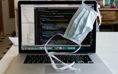 Post COVID-19: Returning to Business as Usual – What is the New Normal? 1 mask and computer
